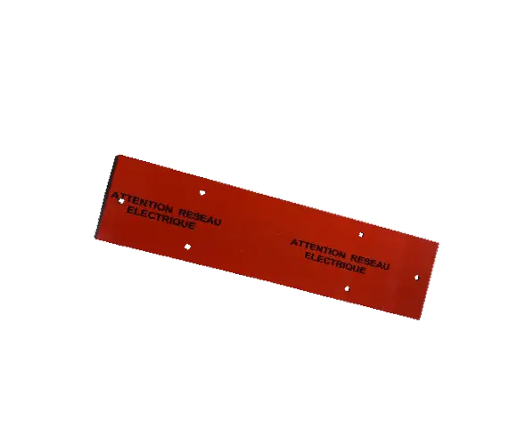 Plaque de protection des réseaux - rouge