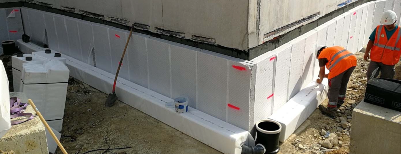 Drainage sans gravier - Mise en place